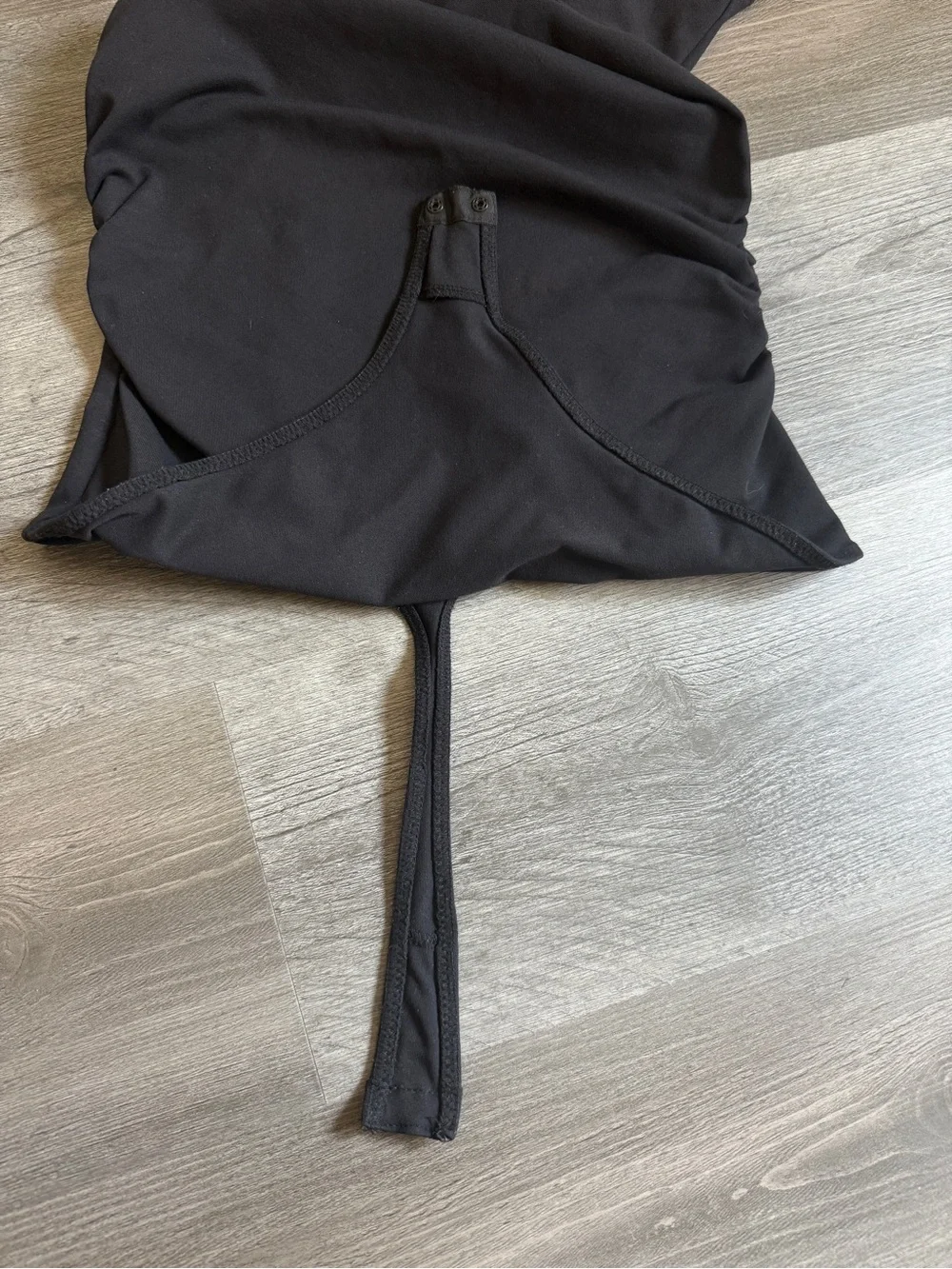 Free People One Shoulder Puff Sleeve Black Bodysuit Small Stretchy